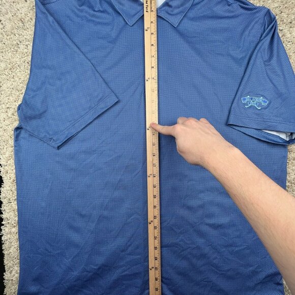 Peter Millar Summer Comfort Polo Shirt Mens XL Blue Dotted BIG SPRING Club KY - Picture 5 of 8